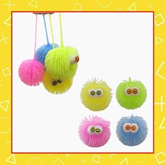 Squishy yoyo con pelos y ojo saltones con luz