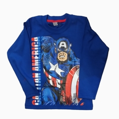 Remera Manga larga de capitan America - comprar online