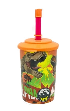 Vaso con tapa y sorbete de jurassic world en internet