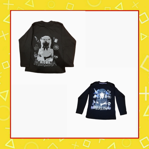 Remera de merlina Manga Larga