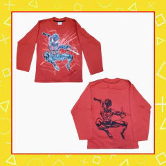 Remera spiderman miles morales manga larga roja