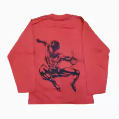 Remera spiderman miles morales manga larga roja en internet