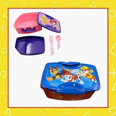 Tupper con división y cubiertos - Paw Patrol