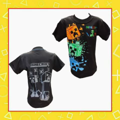 Remera Minecraft Negra