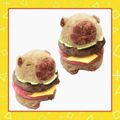 Peluche Carpincho Capibara con Forma de Hamburguesa Chico - comprar online