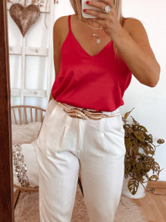 Musculosa lencera de saten