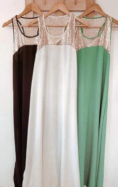 Vestido crepe con lentejuelas - tienda online