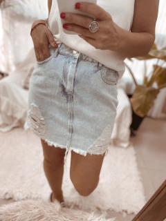 Mini de jean con roturas - Oliwa Clothes