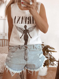 Short de jean tokio con roturas - comprar online