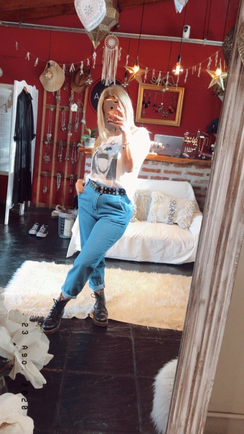 Jean slouchy celeste (J750)