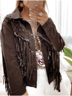 CAMPERA TEXAS ( con fleco y tachas)