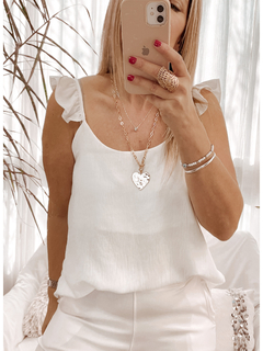 Musculosa Amanda lino de crep - tienda online