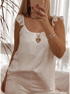 Musculosa Amanda lino de crep - Oliwa Clothes