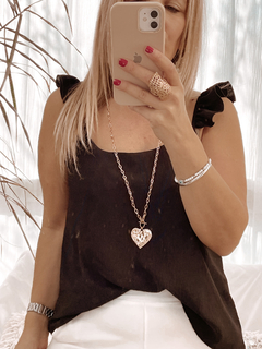 Musculosa Amanda lino de crep - comprar online