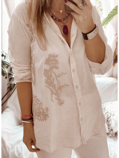 Camisa De lino bordada - comprar online