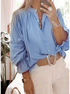Camisa Africa celeste - Oliwa Clothes
