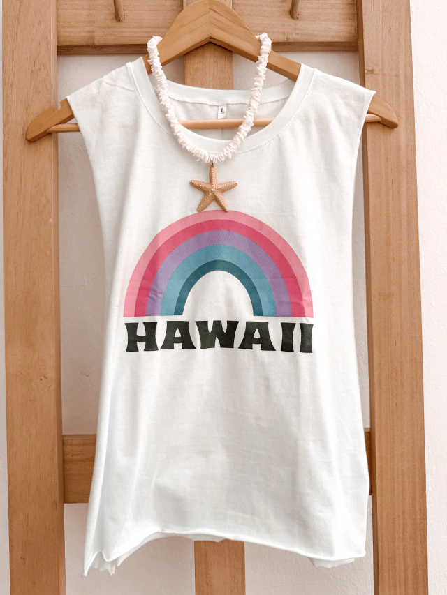 Sudadera corta hawaii blanca