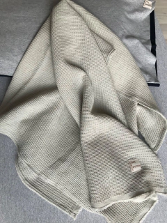 Manta Waffle Gris Perla Large - CoolnCotton