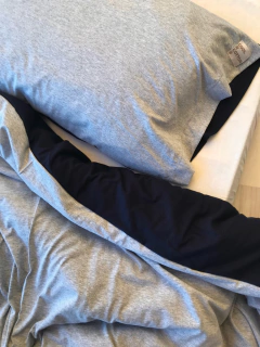 FUNDA SET AZUL & GRIS P - CoolnCotton