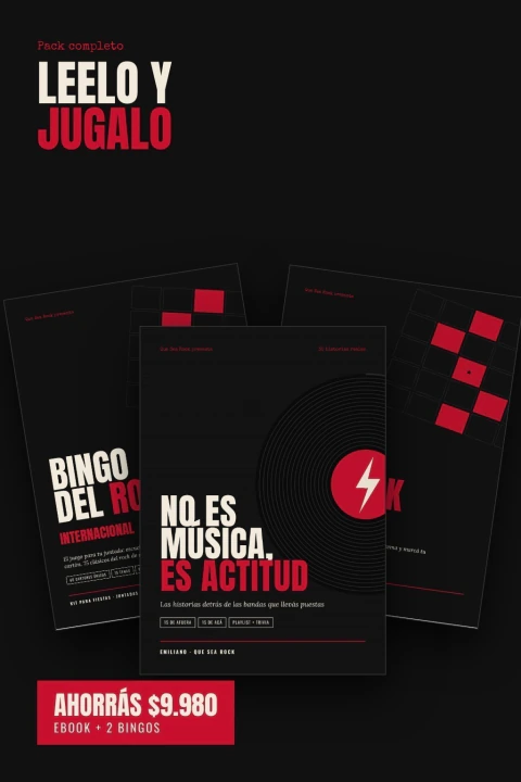 Pack Completo Rock: ebook + 2 bingos