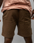 Short de Linho Marrom Escuro - Wolfield Rio