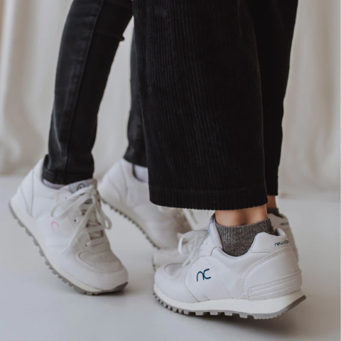 Zapatillas niño 420 Blanco y rosa