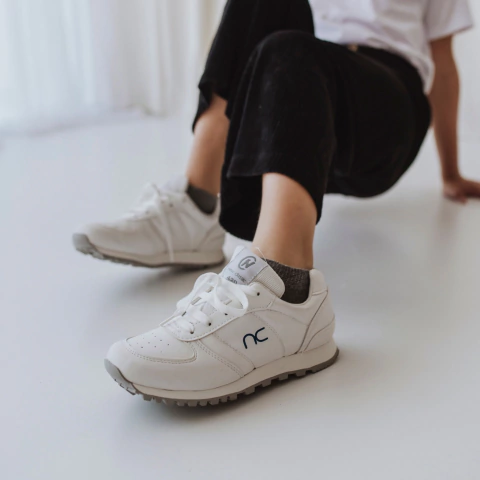 Zapatillas niño 420 Blanco y azul