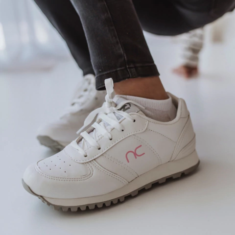 Zapatillas mujer 420 Blanco y rosa