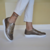 Imagen de Zapatillas Mujer Moda Cuero Anaconda art 3060 Peltre