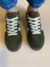 Zapatillas Retro Caballero Cuero art 6001 verde - comprar online