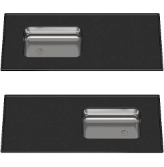 Mesada Marmol Sintetico 140 X 60 Cm Bacha Acero Durafort - comprar online