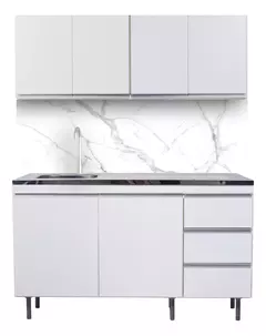 Combo Bajo Mesada 140 Arco Blanco Perfil J Alumin. + Alacena - comprar online