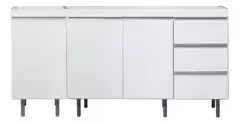 Bajo Mesada Cocina Arco Blanco 160 Cm Perfil J Aluminio - comprar online
