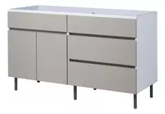 Combo Bajo mesada 140 cm Livorno Beige + Alacena + Mesada Marmol Sintetico - tienda online