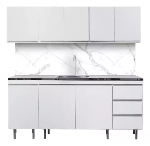 Combo Bajo Mesada 180 Arco Blanco Perfil J Alumin. + Alacena - comprar online