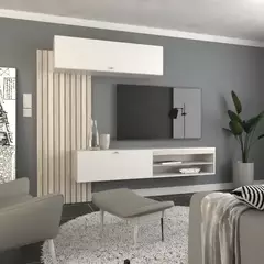 Imagen de Mueble Rack Tv Flotante Centro De Entretenimiento Living Tables
