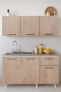 Combo Bajo Mesada 120 Cm Turin + Alacena + Griferia Vasser - Pignataro Diseño & Construccion