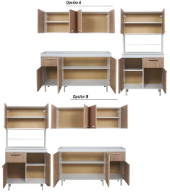Combo Bajo Mesada 140 + Alacena + Kit Torre Multiuso Turin en internet