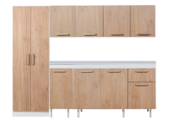 Imagen de Bajo Mesada 160 Cm + Alacena + Despensero Tolva 2p Turin