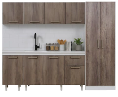 Bajo Mesada 160 Cm + Alacena + Despensero Tolva 2p Turin - comprar online