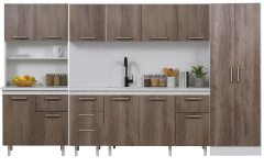 Bajo Mesada 160 C/ Cajon + Alacena + Torre + Tolva 2p Turin - Pignataro Diseño & Construccion