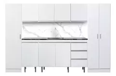 Bajo Mesada Y Alacena 180 Arco Blanco + Tolva 2p + Tolva 1p - comprar online