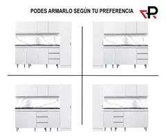 Bajo Mesada 180 Cm Arco Blanco Perfil J + Alacena + Tolva 1p en internet