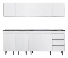 Bajo Mesada Arco Blanco 200 Cm + Alacena Perfil J Aluminio - comprar online