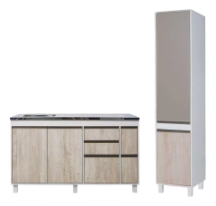Combo Bajo Mesada 140 Cm + Despensero Sorrento Ricchezze