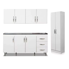 Combo Bajo Mesada 160 + Alacena + Despensero 2 P Ricchezze