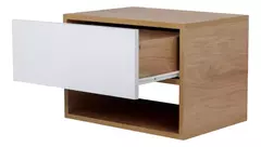 Mesa De Luz Flotante Murano Moderna Ricchezze Hickory Blanco en internet