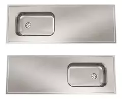 Mesada Johnson Acero Inoxidable 160x52 Bacha Simple izquierda o derecha en internet