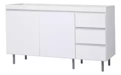 Bajo Mesada Cocina Arco Blanco 140 Cm Perfil J Aluminio - comprar online