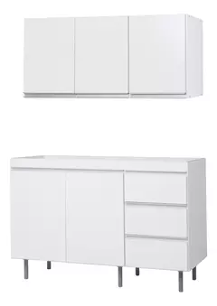 Combo Bajo Mesada 120 Arco Blanco Perfil J Alumin. + Alacena en internet